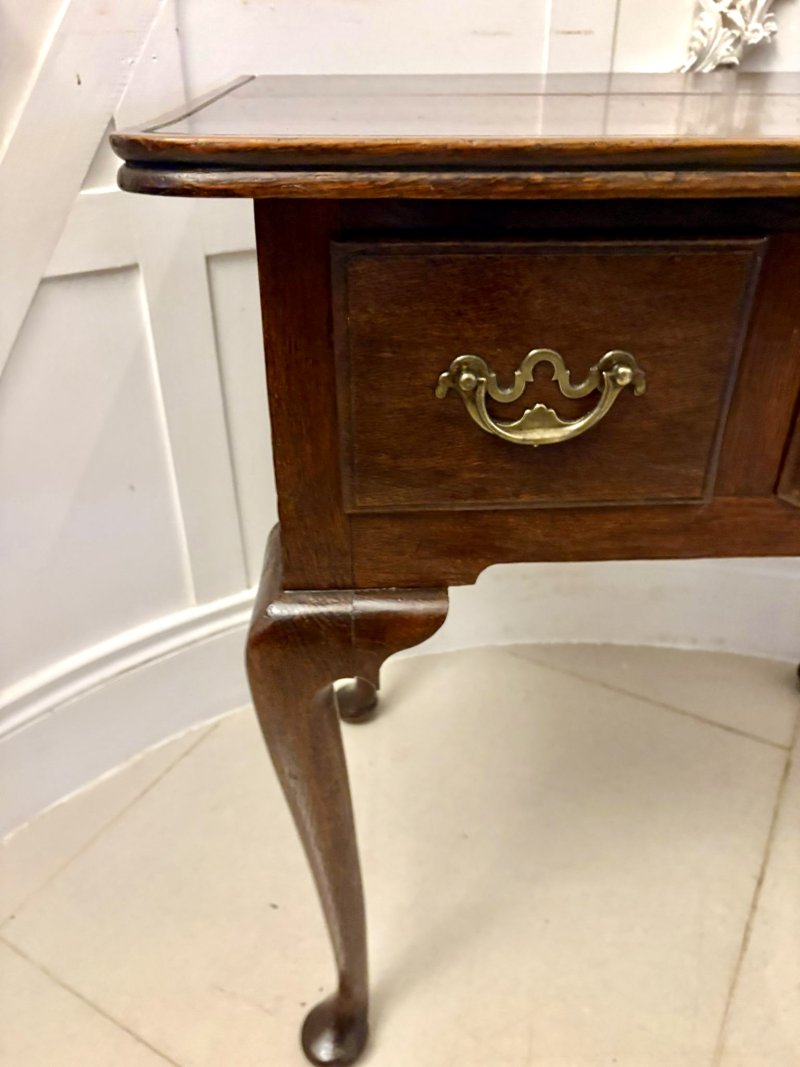 Quality Antique Victorian Georgian-Style Oak Lowboy/Table